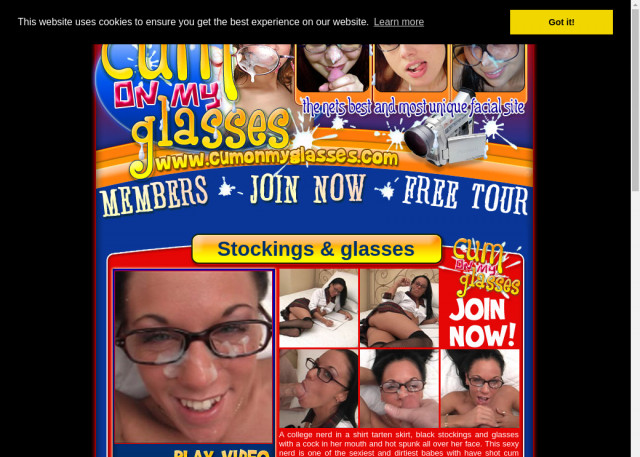 cum on my glasses