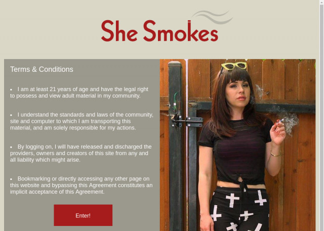 she smokes