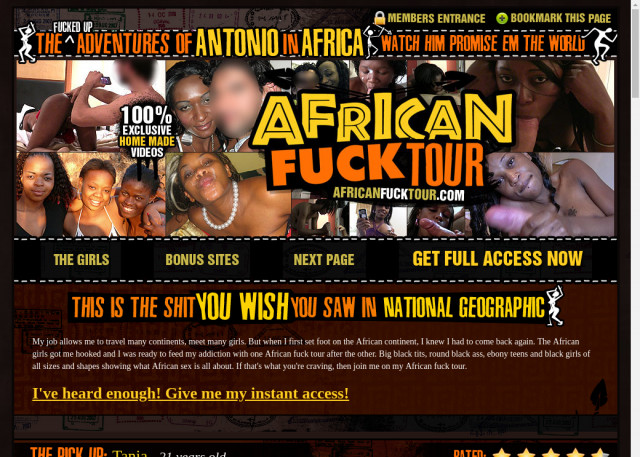 african fuck tour